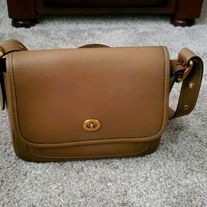 Coach tan small saddle bag